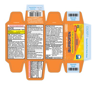 612R Riteaid Ibuprofen 200mg caplet(orange) carton label 50s